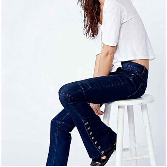 Free People Skylar Seamed Skinny Flare 